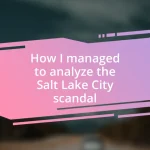 How I managed to analyze the Salt Lake City scandal