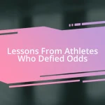 Lessons From Athletes Who Defied Odds