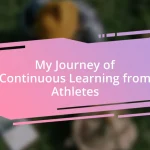 My Journey of Continuous Learning from Athletes